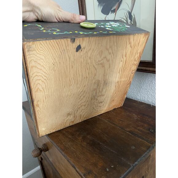 Vintage Wooden Thread Bobbin Rack Spool Holder Handmade Hand Painted Sewing Room - Picture 5 of 8